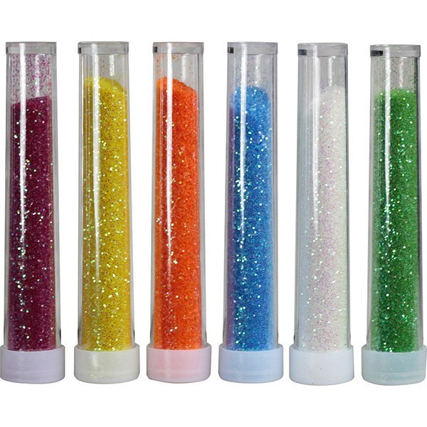 FLACONS DE PAILLETTES DE 6 COULEURS X4,5G TITANUM SÉRIE CRAFT-FUN MTJF-WSG6P2